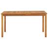 Solid Acacia Wood Garden Table 140x80 cm - Rustic Charm