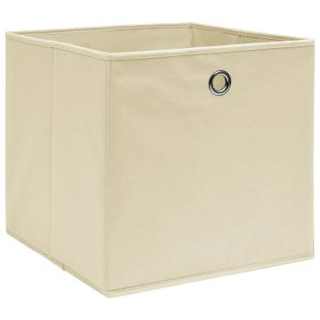 10 Pcs Cream Fabric Storage Boxes - Space Saver | Hipo Market