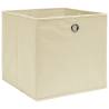 10 Pcs Cream Fabric Storage Boxes - Space Saver | Hipo Market