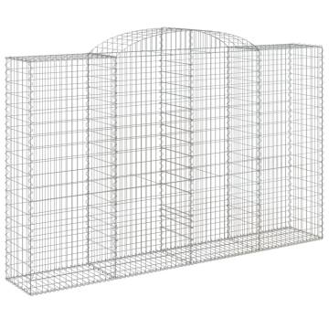 Arched Gabion Basket 300x50x180/200 cm - Galvanised Iron