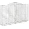 Arched Gabion Basket 300x50x180/200 cm - Galvanised Iron