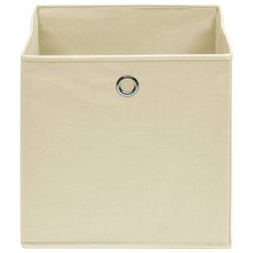 10 Pcs Cream Fabric Storage Boxes - Space Saver | Hipo Market