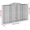 Arched Gabion Basket 300x50x180/200 cm - Galvanised Iron