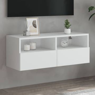 Stylish White TV Wall Cabinet - 80x30x30 cm | HipoMarket