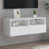 TV Wall Cabinet White 80x30x30 cm Engineered Wood Colour white Quantity in Package 1 Width 80 cm 