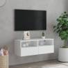 Stylish White TV Wall Cabinet - 80x30x30 cm | HipoMarket