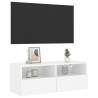 Stylish White TV Wall Cabinet - 80x30x30 cm | HipoMarket