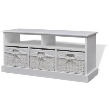 Storage Bench Aarau White | Stylish & Functional Storage