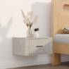 Wall-Mounted Bedside Cabinets - Set of 2 in Concrete Grey