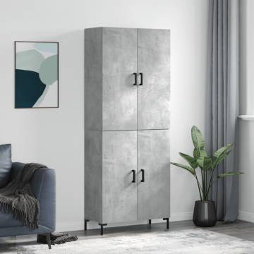 Stylish Highboard Concrete Grey | Hipo Market UK