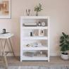 Book Cabinet White 80x35x126 cm Solid Wood Pine Colour white Quantity in Package 1 Height 126 cm Width 80 cm 