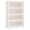 Stylish White Book Cabinet - Solid Pine Wood 80x35x126 cm