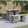 Garden Bench Gabion Design 100x70x72 cm Solid Wood Pine Colour natural pine Size 100 x 70 x 72 cm Quantity in Package 1 Number of 