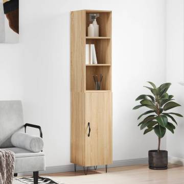 Highboard Sonoma Oak - Stylish Engineered Wood Storage Cabinet