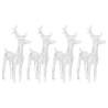 Christmas Reindeers 4 pcs Blue - 160 LEDs Acrylic Display