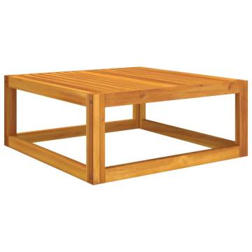 Elegant Acacia Wood Coffee Table | 68x68x29 cm