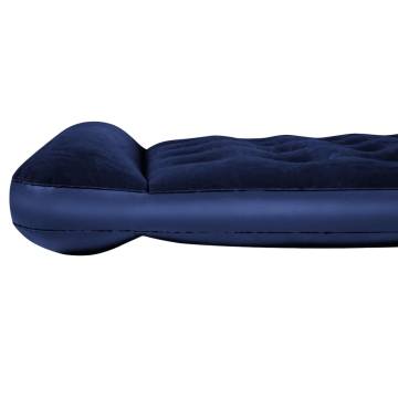 Bestway Inflatable Flocked Airbed - Built-in Foot Pump