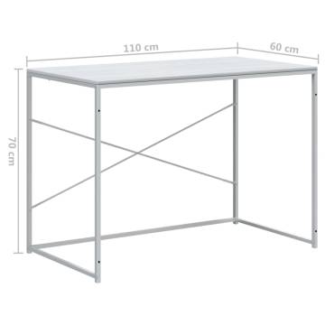 Stylish White Computer Desk - 110x60 cm | HipoMarket