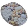 Stylish Toilet Seat with MDF Lid - Pebbles Design