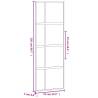 Sliding Door Black 76x205 cm - Tempered Glass & Aluminium