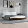 Brown Oak Bed Frame 200x200 cm | Stylish Engineered Wood