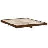 Brown Oak Bed Frame 200x200 cm | Stylish Engineered Wood