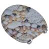 Stylish Toilet Seat with MDF Lid - Pebbles Design