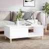 Stylish White Coffee Table - Scandinavian Design 90x50 cm