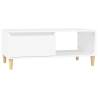 Stylish White Coffee Table - Scandinavian Design 90x50 cm