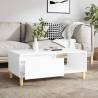 Stylish White Coffee Table - Scandinavian Design 90x50 cm