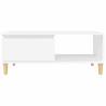 Stylish White Coffee Table - Scandinavian Design 90x50 cm