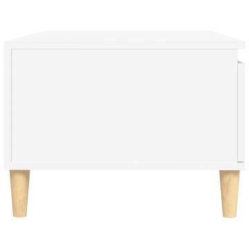 Stylish White Coffee Table - Scandinavian Design 90x50 cm