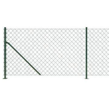 Chain Link Fence with Flange Green 1.1x25 m - Durable Protection