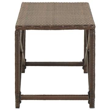 Stylish Brown Poly Rattan Garden Bench - 80 cm | Hipo Market