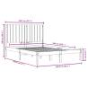 White Solid Wood Pine Bed Frame 135x190 cm Double - Hipomarket