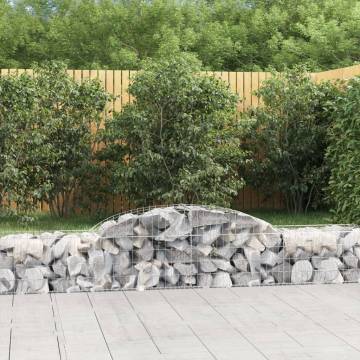 Arched Gabion Baskets - 20 pcs Galvanised Iron | HipoMarket