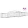 Arched Gabion Baskets - 20 pcs Galvanised Iron | HipoMarket