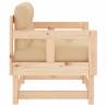 Garden Chairs with Cushions - Solid Wood Pine (2 pcs)