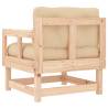 Garden Chairs with Cushions - Solid Wood Pine (2 pcs)