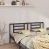 Stylish Grey Bed Headboard - Solid Pine Wood 166x4x100 cm