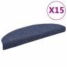 15 Pcs Self-Adhesive Blue Stair Mats - Non-Slip & Comfortable