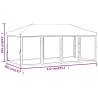 Folding Party Tent with Sidewalls Red 3x6 m - Hipomarket