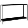 Console Table Black 120x35x75 cm Tempered Glass Colour black Size 120 x 35 x 75 cm Quantity in Package 1 Model with feet 