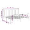 White Solid Wood Pine Bed Frame 200x200 cm - Stylish & Sturdy