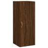 Stylish Highboard Brown Oak - 34.5x34x180 cm Engineered Wood