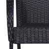 Stackable Outdoor Chairs - 6 pcs Poly Rattan Black