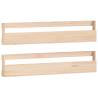 Wall-mounted Shoe Racks - Solid Pine Wood | 2 pcs 110x9x23 cm