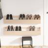 Wall-mounted Shoe Racks - Solid Pine Wood | 2 pcs 110x9x23 cm