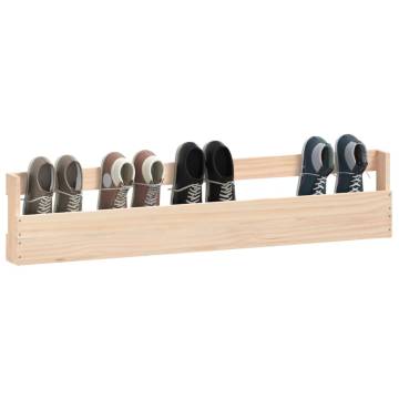 Wall-mounted Shoe Racks - Solid Pine Wood | 2 pcs 110x9x23 cm