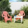 Garden Chairs 2 pcs for Children Red 37x34x44 cm PP Wooden Look Colour red Quantity in Package 2 